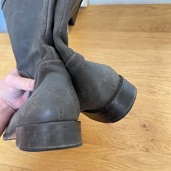 Cole Haan Country Mid-Calf Leather Boots 11B Taupe Brown Gray Color - Picture 6 of 9